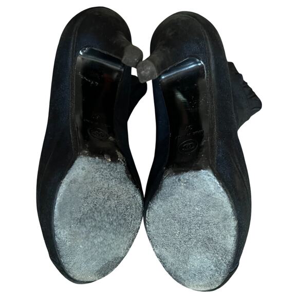 Chanel Blue Suede Ankle Boots, US7/IT 37 - Picture 9 of 16